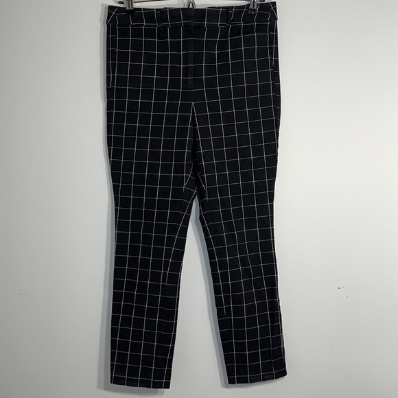 LOFT Windowpane High Waist Skinny Ankle Pants - Picture 4 of 11
